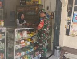 Babinsa Kratonan Sambang & Binluh Kepada Karyawan Apotik
