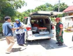 Kepedulian Babinsa Nogosari, Bantu Evakuasi Pasien Indikasi ODGJ