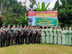 Dandim 0801/Pacitan Didampingi Ketua Persit KCK Cabang XV Kunjungan Kerja Ke Koramil