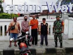 Stasiun KA Wates dan Pos Gojek Menjadi Sasaran Babinsa