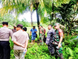 Babinsa Koramil 04 Kodim 0319/Mentawi Sikakap Sertu Havid dan Serda Simamora bersama Babinkamtibmas Bantu Penyelesaian Sengketa tanah