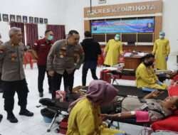 Polres Kediri Kota Gelar Donor Darah untuk HUT ke-42 Satpam