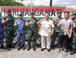 Danrem 074/Warastratama bersama Kasdam IV/Diponegoro Dampingi Kunker Menteri Pertahanan RI di Koramil 03/Serengan Kodim 0735/Ska