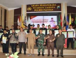 Sinergitas, Polres Pacitan Bersama TNI dan Forkopimda Fasilitasi Perguruan Silat Gelar Deklarasi Damai