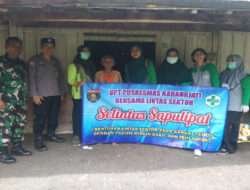 Babinsa Koramil 0805/05 Karangjati Bersama Tenaga Medis Puskesmas Karangjati Melaksanakan Kegiatan Program Selintas Sapu Lipat