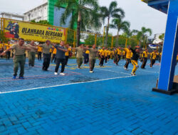 Ciptakan Situasi Aman, Dandim 0801/Pacitan Bersama Forkopimda Dan Perguruan Silat Ikuti Olah Raga Bersama