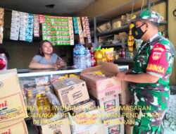 Pastikan Harga Sembako Stabil, Babinsa Cek Harga di Kios Milik Warga