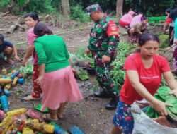 Babinsa Motivasi Ibu PKK Mudal Tentang Kebersihan Lingkungan