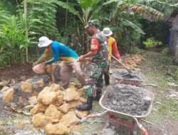 Kerja Bakti Pembuatan talud, Wujud Peran Aktif Babinsa Dalam Pembangunan Wilayah