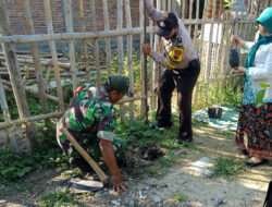 Peduli Lingkungan Babinsa Bersama Bahabinkamtibmas Lakksanakan Penanaman Pohon