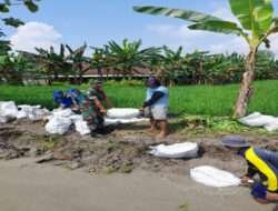 Peduli Warga Binaan, Sertu Siswanto Bantu Warga Pembuatan Tanggul di Pinggir Sungai