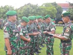 Pengecekan Personel, Prajurit Kodim 0802/Ponorogo Ikuti Apel Luar Biasa