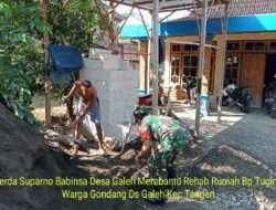Selalu Ada di Tengah Warga, Babinsa Bantu Renovasi Rumah