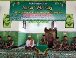 Tingkatkan Kwalitas Keimanan Kepada Allah SWT, Kodim 0801/Pacitan Peringati Isra Mi’raj 1444 H