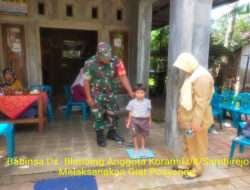 Demi Mewujudkan Balita Sehat, Babinsa Dampingi Posyandu
