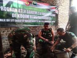Dandim 0735/Surakarta Laksanakan Peletakan Batu Pertama Program Renovasi RTLH