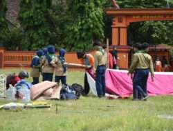 Peserta Jampanal Mulai Dirikan Tenda