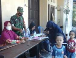 Timbang Bayi di Posyandu pun, Dilakukan Babinsa