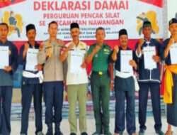 Jaga Kondusifitas Wilayah, Danramil 0801/05 Nawangan Hadiri Deklarasi Damai Perguruan Pencak Silat