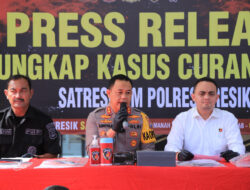 Polres Gresik Press Release Ungkap Kasus Pencurian Kendaraan Bermotor