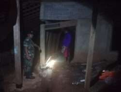 Gerak Cepat Babinsa Sendangsari Cek Lokasi Ke Rumah Warga Yang Retak Diakibatkan Tanah Gerak