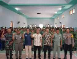 Danramil 0801/04 Tegalombo Bersama Unsur Forkopimca Ikuti Acara Pengukuhan Satlinmas