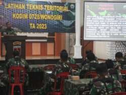 Pelihara Dan Tingkatkan Kemampuan Babinsanya, Kodim Wonogiri Gelar Latnister