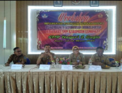 Kabid GTK Membuka Workshop IKM Bacht 2 Pengembangan Keprofesian Berkelanjutan SMPN 2 Sugio