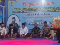 Sambut Bulan Suci Ramadhan 1444 H, Bati Tuud Koramil 0801/12 Pringkuku Hadiri Pengajian Umum