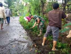 Koramil Kuripan Dukung Program Padat Karya Tunai Desa