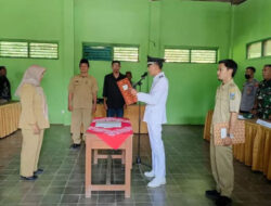 Danramil 0801/02 Kebonagung Hadiri Pelantikan Dan Pengambilan Sumpah Jabatan Kepala Dusun