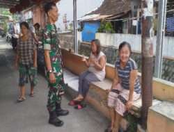 Babinsa Serengan Ajak Warganya Untuk Hidup Rukun & Saling Tolong Menolong