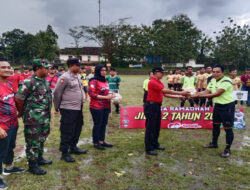 Wakili Danramil, Serda Sidiq Hadiri Pembukaan Turnamen Sepak Bola Liga Ramadhan