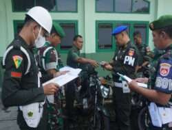 Denpom IV/4 Surakarta Gelar Pemeriksaan Kendaraan di Kodim 0735/Surakarta