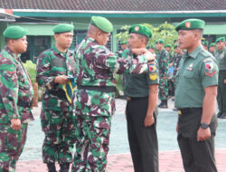 Puluhan Anggota Kodim Ngawi Laksanakan Korps Rapot Kenaikan Pangkat