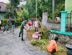 Pembersihan Lingkungan, Upaya Babinsa Kodim 0802/Ponorogo Wujudkan Lingkungan Bersih dan Sehat