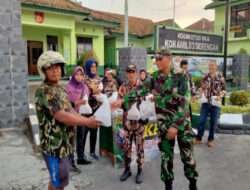 Anggota Koramil 03/Serengan Dan FKPPI Bagikan 200 Takjil Buka Puasa