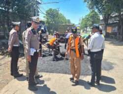 Satlantas Polres Gresik Koordinasi Jalan Rusak Jelang Operasi Ketupat Semeru 2023