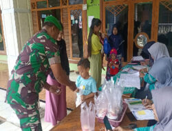 Babinsa Karanggupito Koramil 0805/09 Kendal Aktif Dampingi Posyandu Balita di Wilayahnya