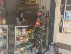 Babinsa Kratonan Sambang dan Binluh Kepada Karyawan Apotik