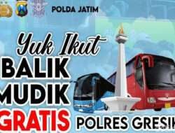 Polres Gresik Siapkan 4 Bus Tujuan Semarang dan Jakarta Untuk Balik Mudik Gratis
