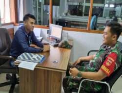 Tingkatkan Kerjasama, Babinsa Tipes Laksanakan Komsos di Kantor Taspen