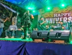 Babinsa Koramil Nogosari Hadiri dan pengamanan Malam Aniversary Sinoman Pemuda Binaan