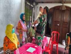 Peduli Kesehatan, Babinsa Karangasem Dampingi Kegiatan Posyandu Balita
