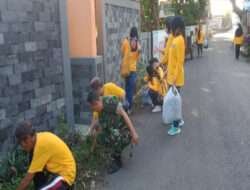 Wujudkan Kebersihan, Koramil Dringu Support Program GPS