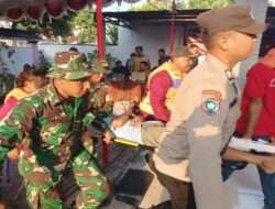 Anggota Koramil Kwadungan dan Instansi Terkait Ikuti Simulasi Penanggulangan Bencana Alam