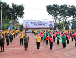 Perkokoh Sinergitas TNI-Polri, Kompak Olahraga Bersama