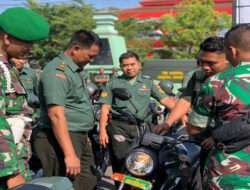 Guna Menunjang Keselamatan, Ratusan Kendaraan Babinsa Di Wonogiri Di Cek Asnik Denpal IV/4 Surakarta