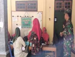 Babinsa Kodim 0802/Ponorogo Lakukan Pendampingan Posyandu Balita di Desa Binaan