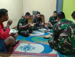 Indahnya Kebersamaan, Personil Kodim 0801/Pacitan Makan Bersama Di Lokasi Pra TMMD Ke- 117